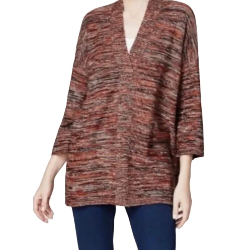Pure Jill Women’s Small Marled Space Dyed V-Neck Pullover Sweater Tunic Top